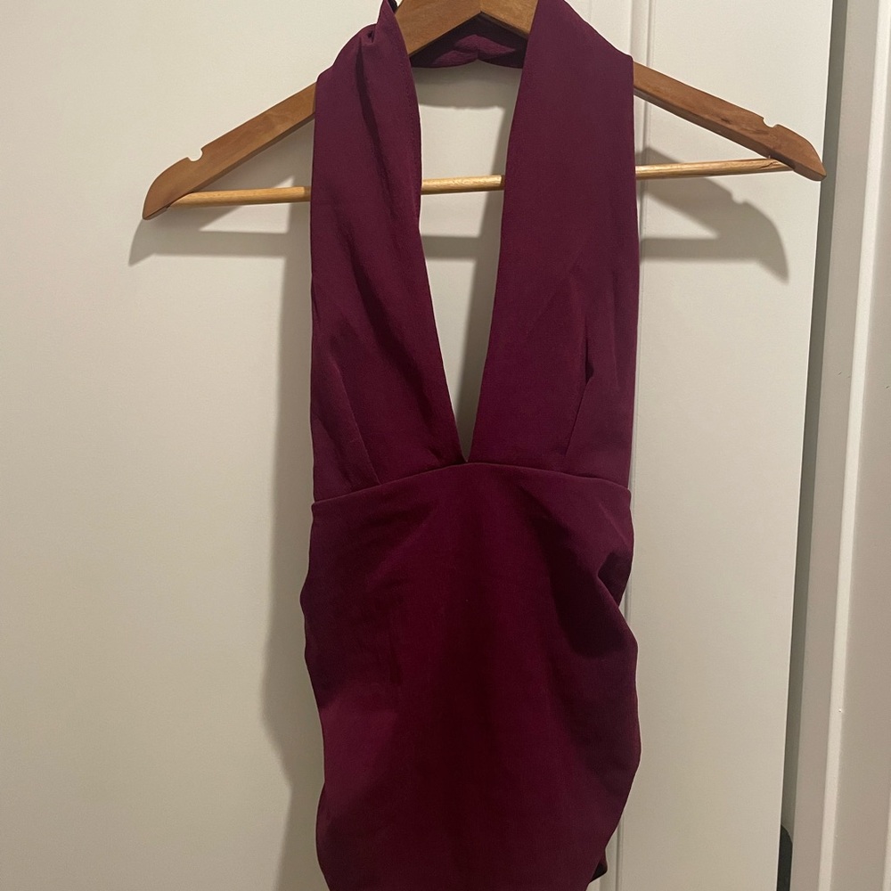 Zara Burgundy Halter top